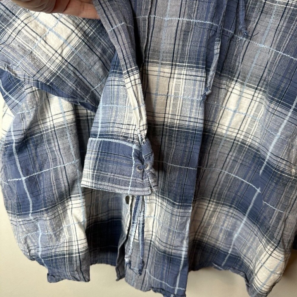 Vintage Angelique Women’s Long Sleeve Plaid Checked Button Up Shirt Size 3X - Picture 3 of 9
